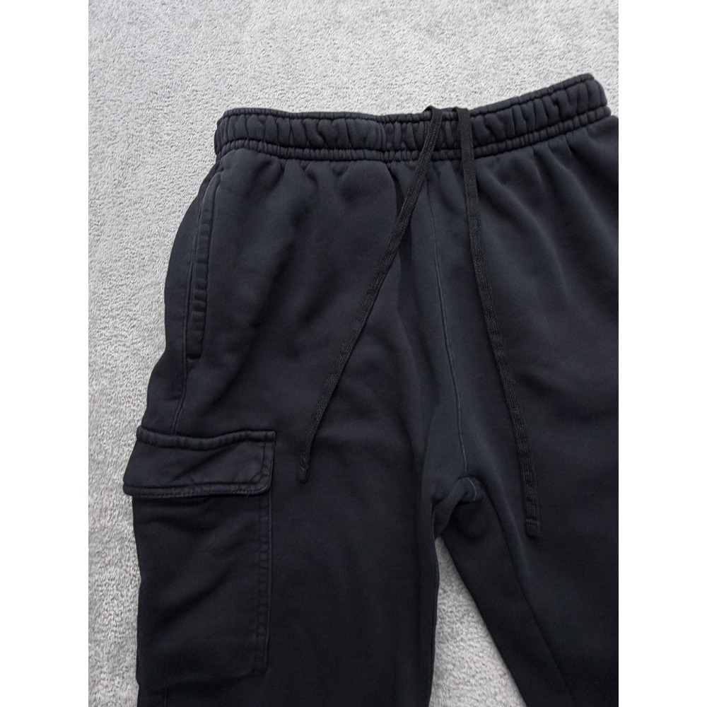 Nike Pants Mens Medium Black Jogger Fleece Cargo Elastic Waist CD3129-010 - Picture 4 of 16